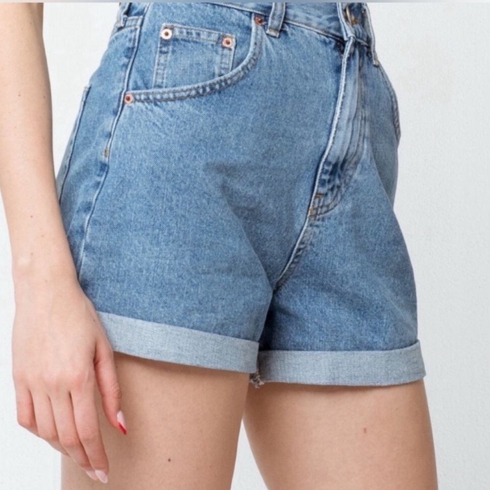 BDG Mom High-Rise Blue Jean Shorts
